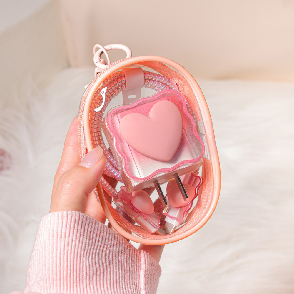 Phone Accessories Box Set - 6 adet aşk kalp şarj cihazı