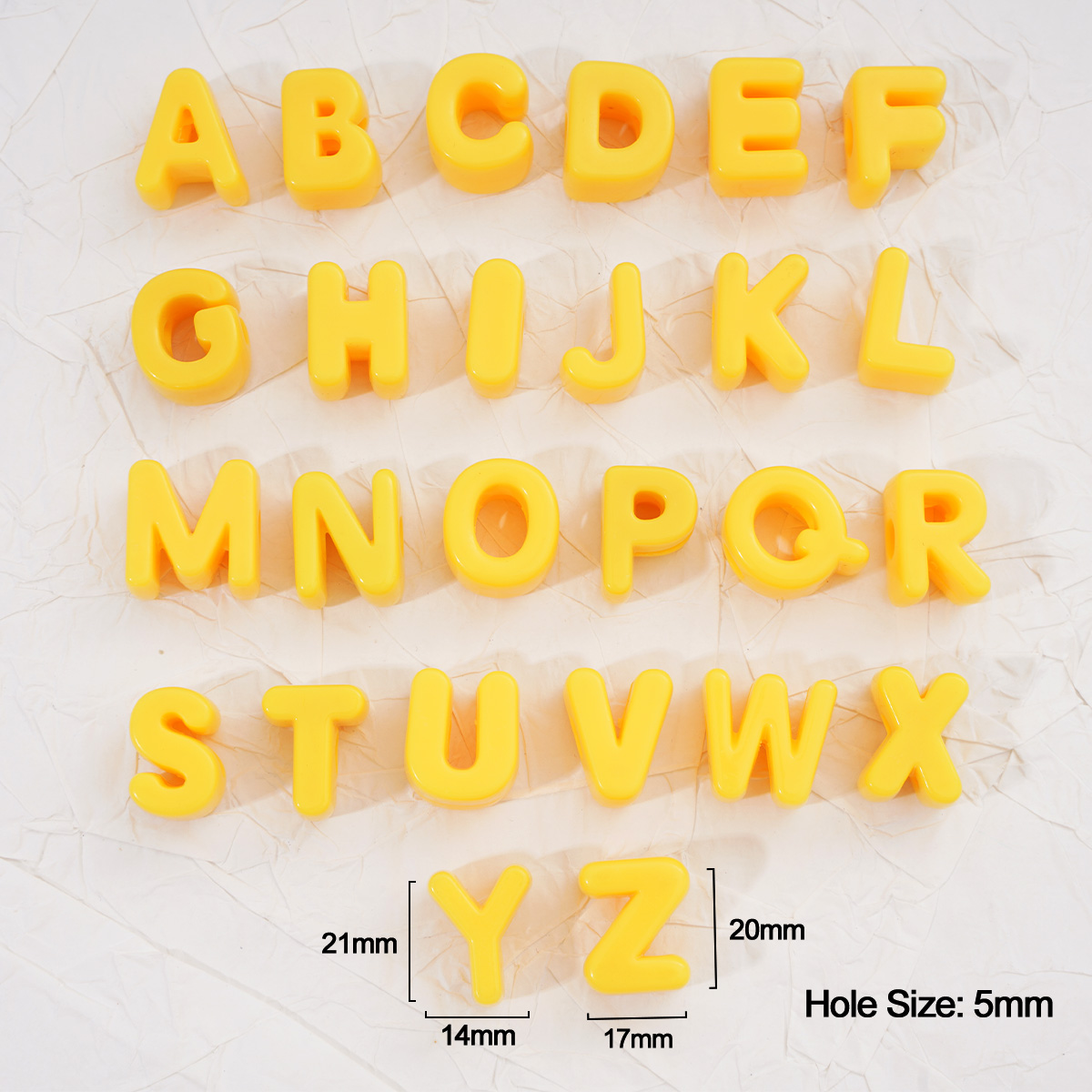 2/20 adet Sarı Akrilik Büyük D - Yellow Phone Accessories incelemesi ve fiyatı