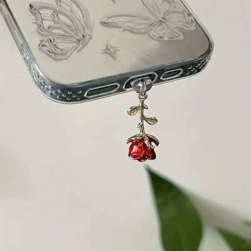 Kırmızı Gül Toz Geçirmez Fiş A - Phone Accessories For Boys incelemesi ve fiyatı