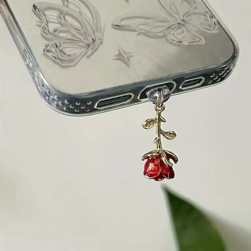 Kırmızı Gül Toz Geçirmez Fiş A - Phone Accessories For Boys incelemesi ve fiyatı