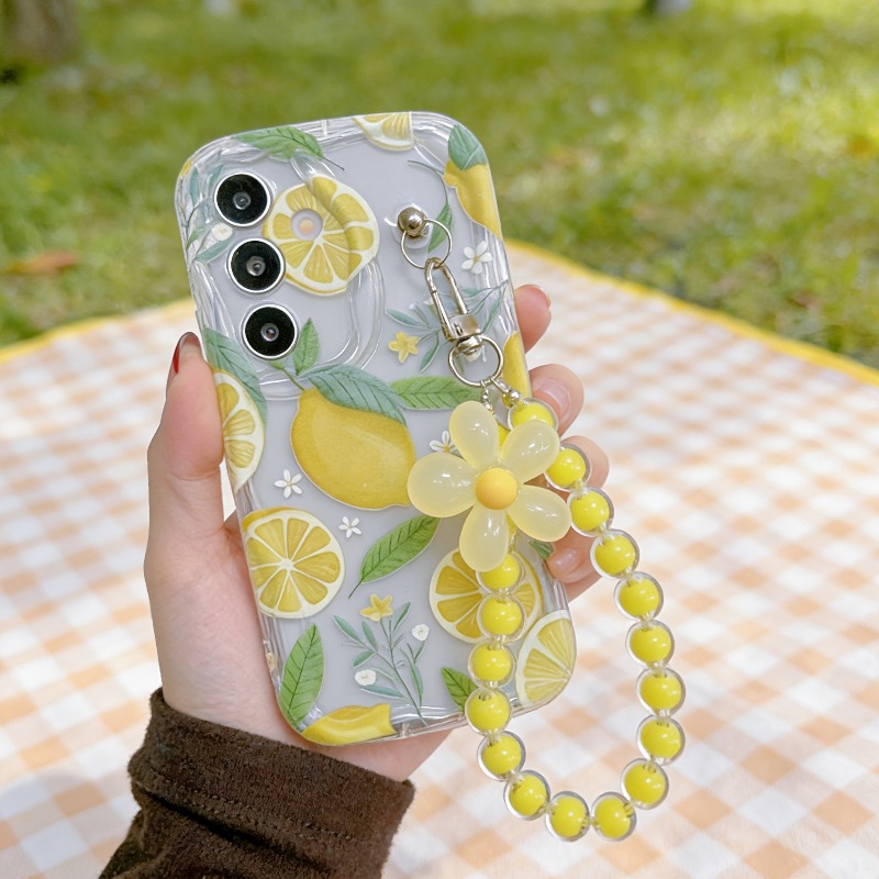 Sarı Limon Çiçeği Desenli Kord - Yellow Phone Accessories incelemesi ve fiyatı