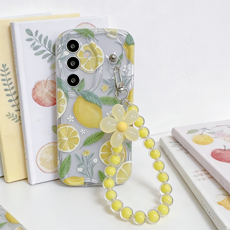 Sarı Limon Çiçeği Desenli Kord - Yellow Phone Accessories incelemesi ve fiyatı