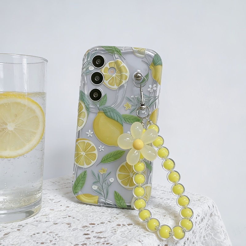 Sarı Limon Çiçeği Desenli Kord - Yellow Phone Accessories incelemesi ve fiyatı