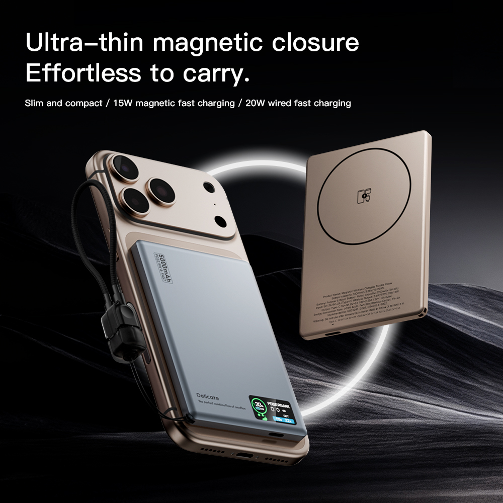 Akıllı Ekranlı Kablosuz Şarjlı - Power Bank Slim incelemesi ve fiyatı