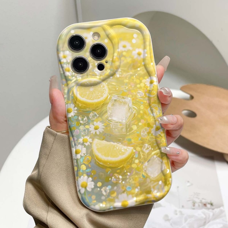 Sarı Limon Çiçeği Buz Desenli  - Yellow Phone Accessories incelemesi ve fiyatı